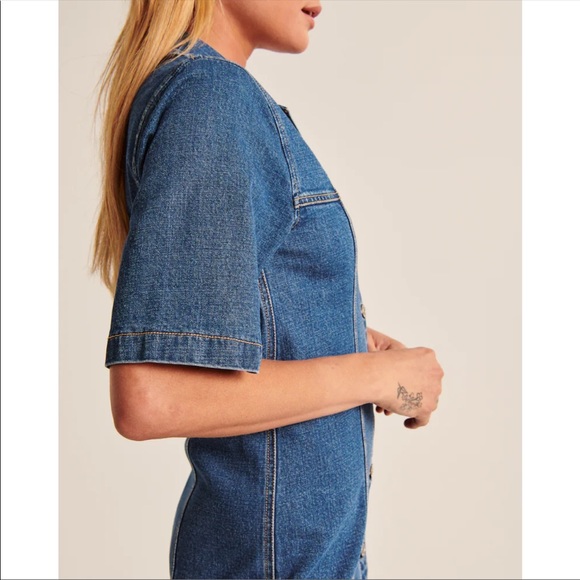 Abercrombie and Fitch A line denim mini dress - Picture 3 of 9